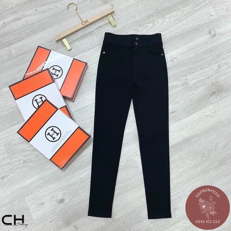 Quần Legging 2 Khuy Cạp Cao Gen Bụng ( Không Kèm Hộp)