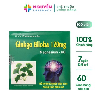 Hoạt Huyết Dưỡng Não Ginkgo Biloba 120mg - Cải Thiện Trí Nhớ, Giảm Mất Ngủ