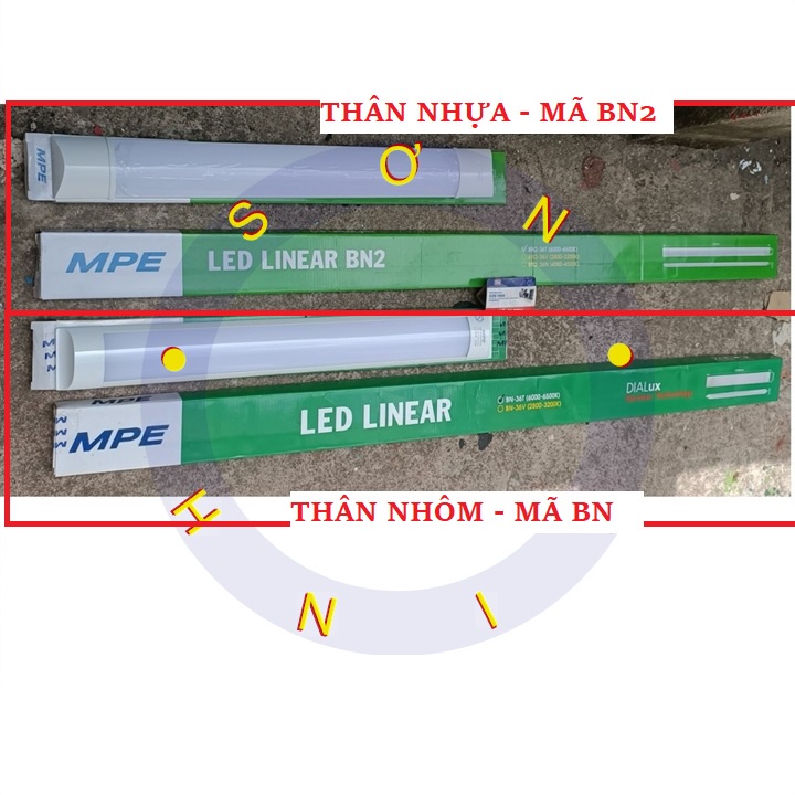 ĐÈN LED 0,6 1,2 MÉT BÁN NGUYỆT MPE MÃ BN BN2 HÀNG VIỆT NAM CHẤT LƯỢNG CAO