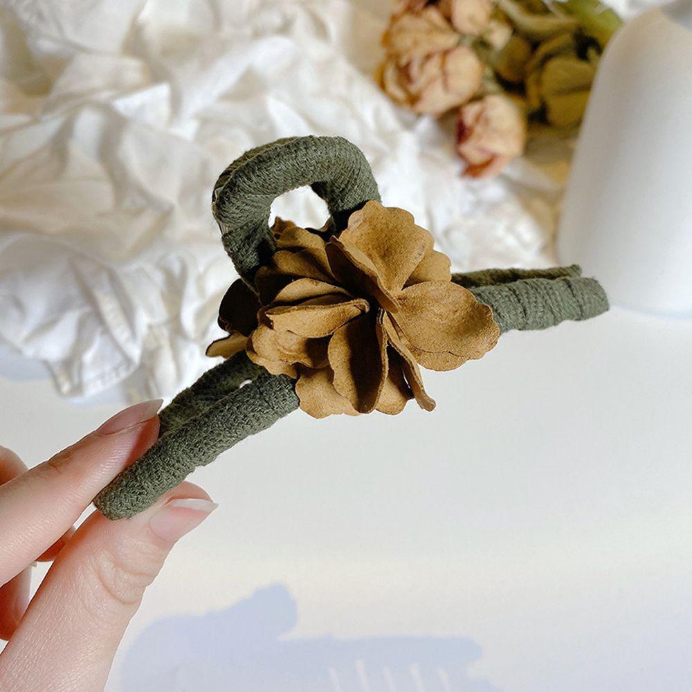 Kẹp Tóc Càng Cua Đính Hoa Hồng Lớn Kiểu Vintage Thời Trang Cho Nữ WMES15H Giá Đỡ