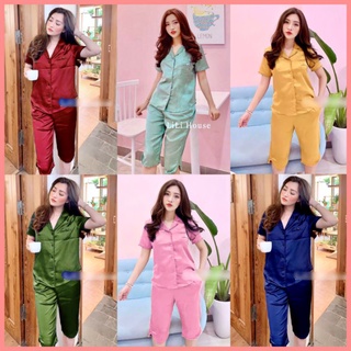 Bộ ngủ nhún bèo quần lửng cực xinh <58kg