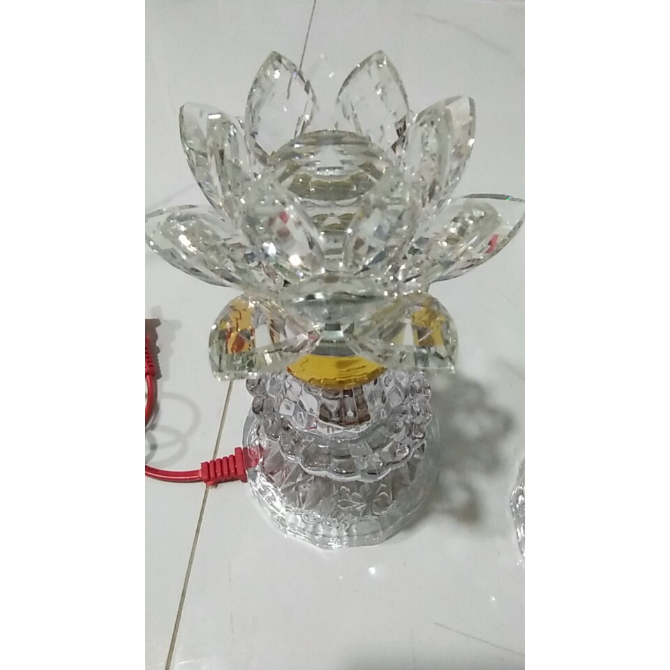 Đèn pha lê trang trí bàn thờ cao 17cm