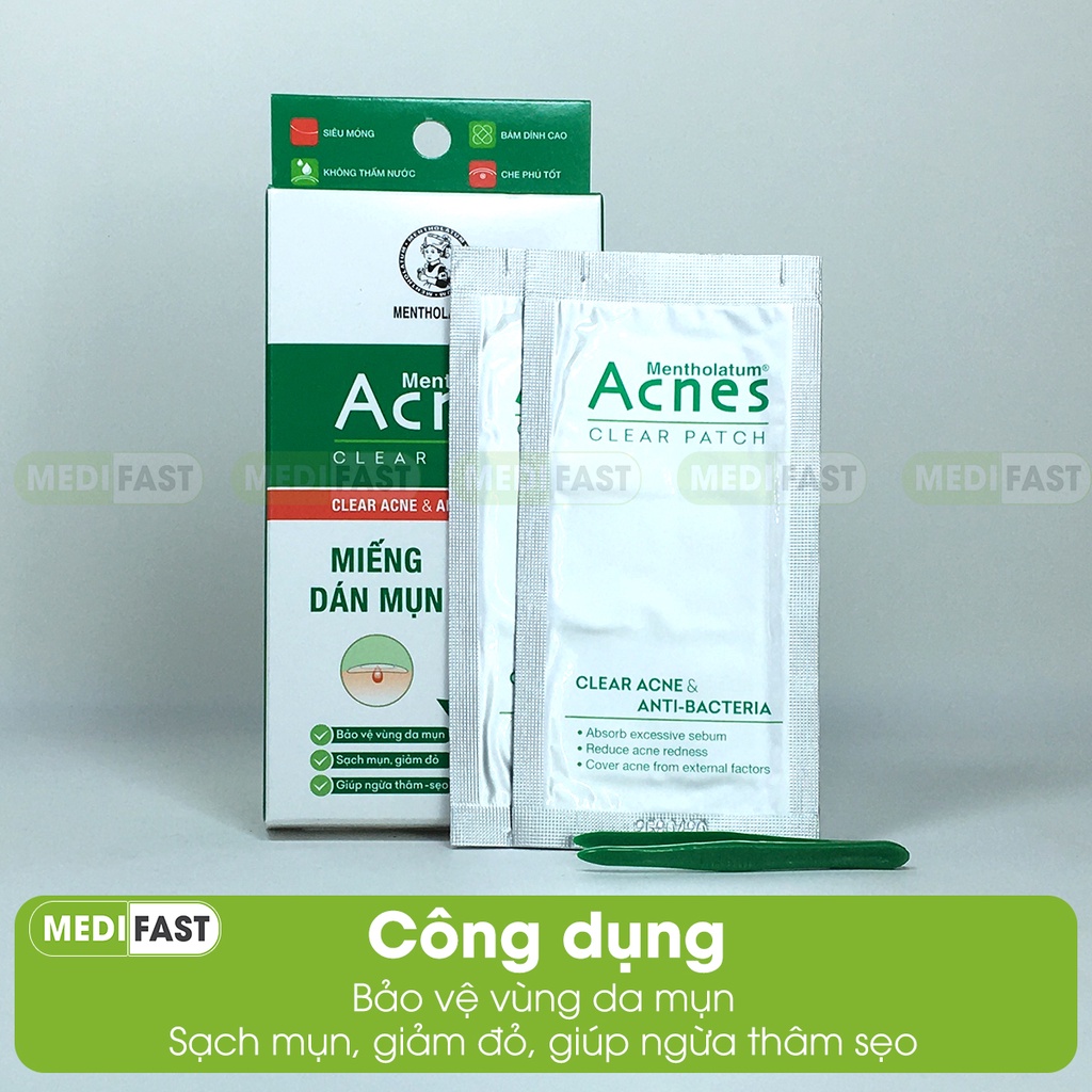 Miếng Dán Mụn - Acnes Clear Patch - Chăm sóc da - Ngăn ngừa mụn - giảm mụn sưng đỏ, mụn ẩn, bọc, kháng khuẩn