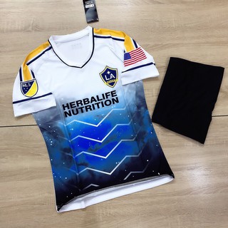 Bộ quần áo bóng đá CLB LA GALAXY Trắng Xanh  thun Thái cao cấp