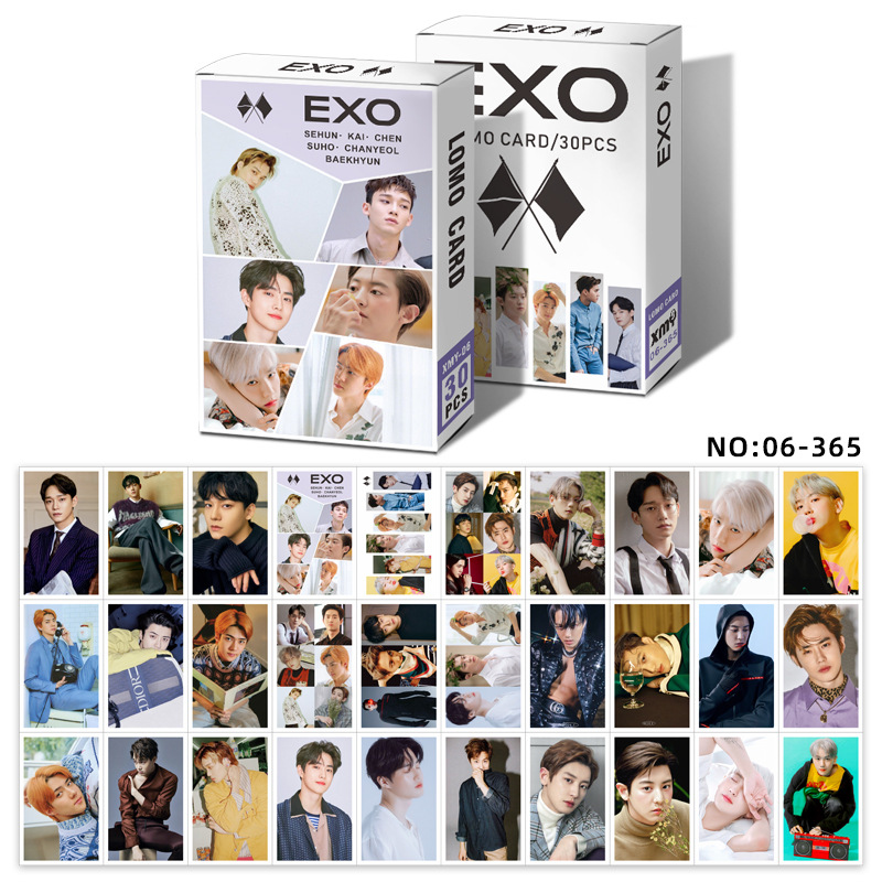 Hộp 30 Ảnh Lomo Card Nhóm Nhạc Exo