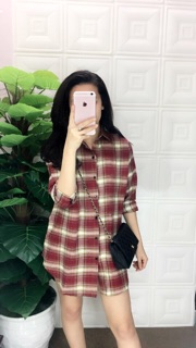 Váy sơ mi kẻ caro siêu hot