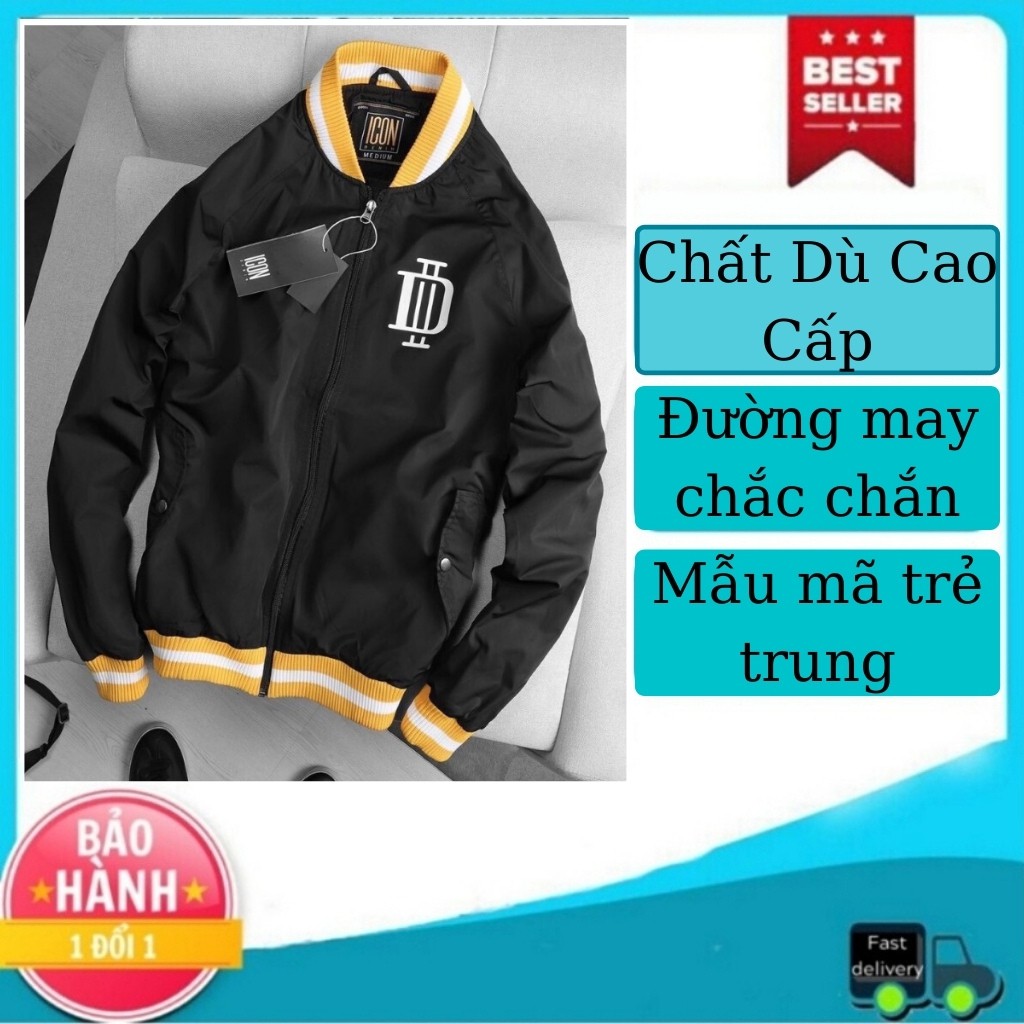 Áo Khoác Nam - Áo Khoác Dù LOGO DI Cao Cấp Họa Tiết Cá Tính Phong Cách Trẻ Trung