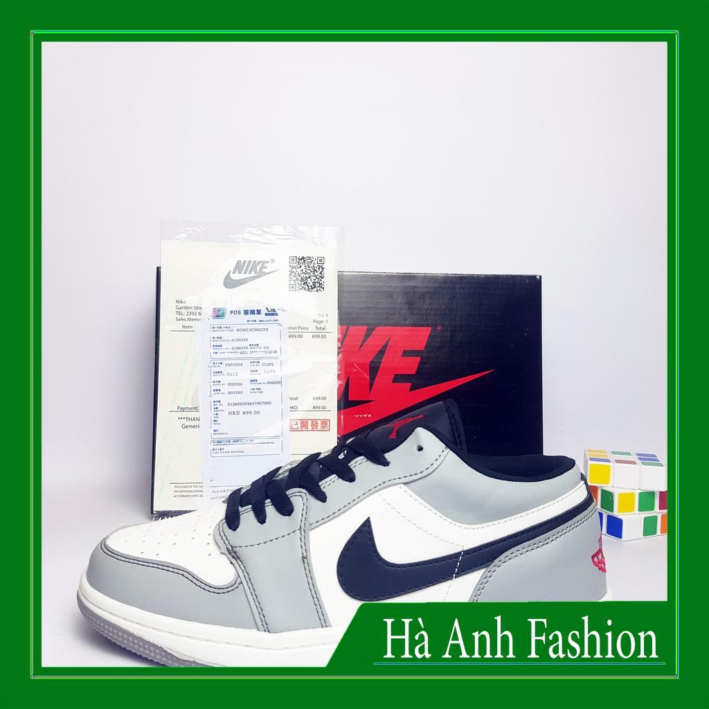 Giày Air Jordan 1 Low JD LIGHT SMOKE GREY full box - Hà Anh Fashion