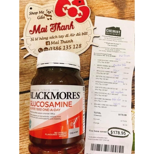 Glucosamine blackmores 180v
