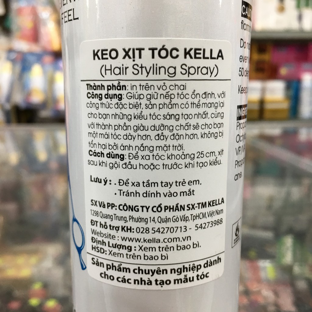 Keo xịt tóc Kella 420ml (mềm)