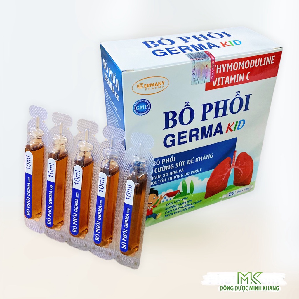 Bổ Phổi GERMA KID- giúp bổ phối và tăng cường sức đề kháng cho trẻ - hộp 20 ống x 10ml