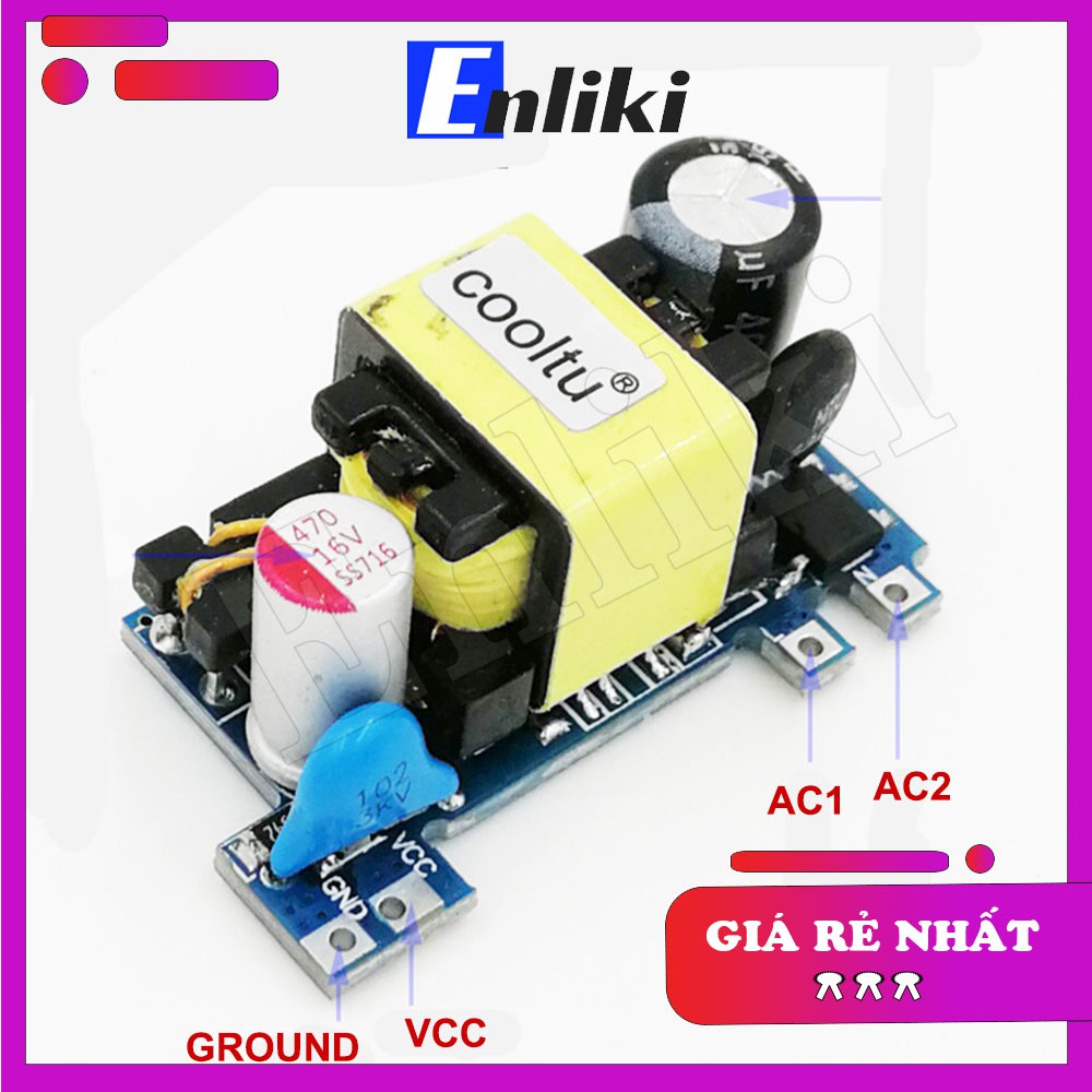 AC-DC Mạch Nguồn Mini 220V-5V 2A