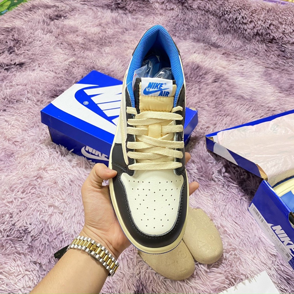 Giày Jordan 1 Travis Flagment cổ thấp hàng 1:1 chất lượng [ Full box + freeship ]