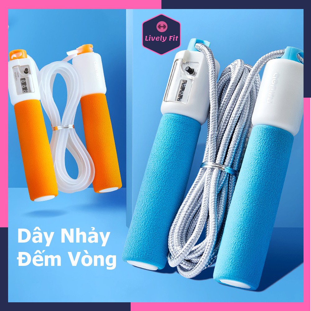 Dây Nhảy Đếm Vòng Deli Dây Cá Nhân Tập Thể Thao Cao Cấp, Tăng Chiều Cao, Giảm Cân Tan Mỡ Toàn Thân