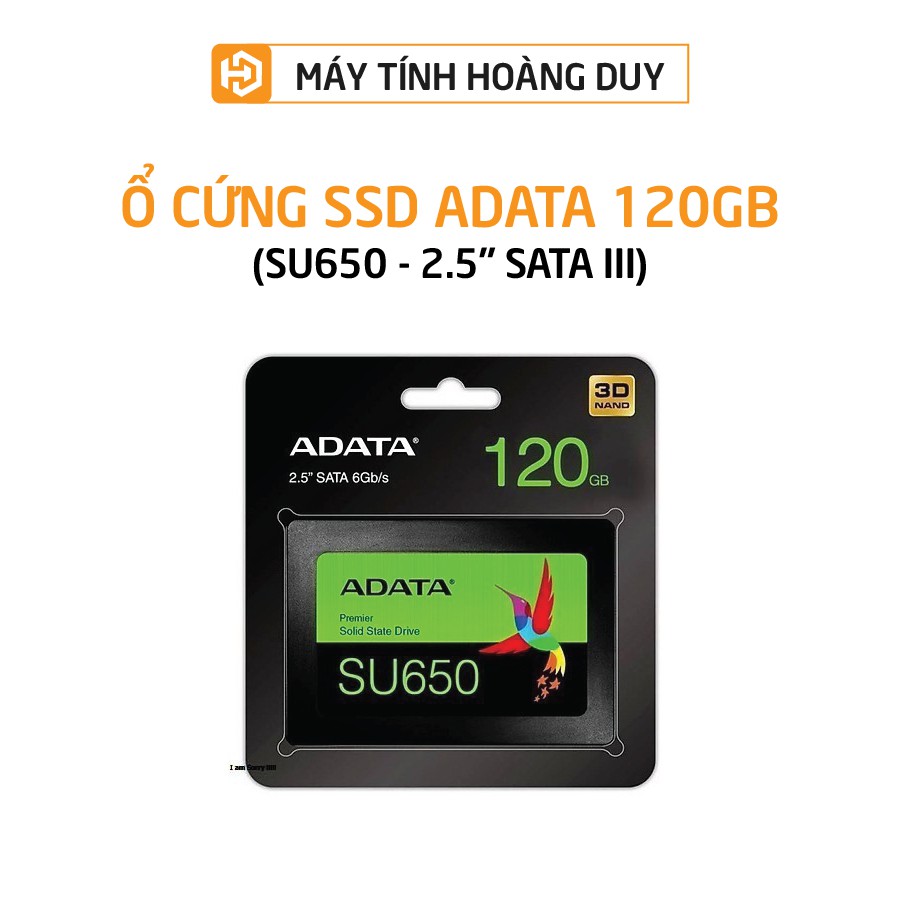 Ổ cứng SSD Adata SU650 120GB 2.5" SATA 3 (Đọc 520MB/s - Ghi 450MB/s)