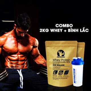COMBO 2KG WHEY CONCENTRATE VÀ 01 BÌNH LẮC