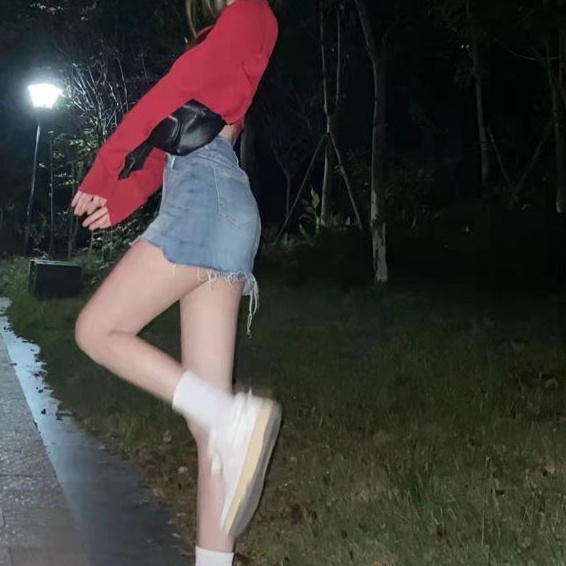 Chân váy jean COZOKC lưng cao dáng ôm hợp thời trang