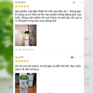 MINTY - Xịt Dưỡng Da Đầu Bạc Hà ( Handmade )