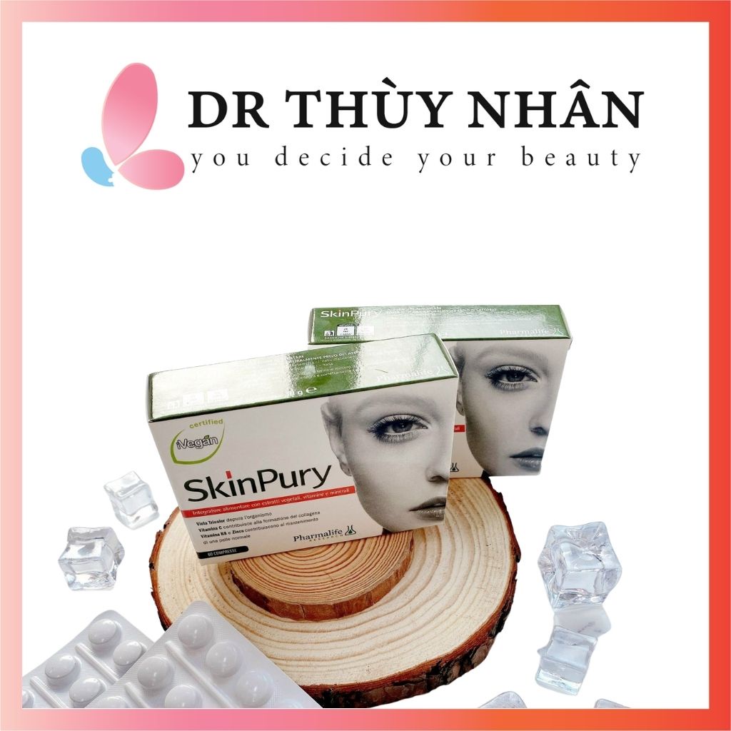 Viên uống giảm mụn thải độc Skin Pury giúp detox da thúc đẩy sản sinh collagen làm đẹp da