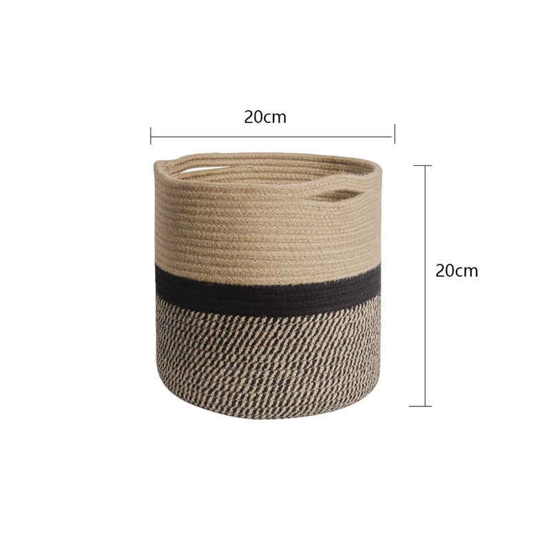 Giỏ Đựng Đồ Dùng Bằng Cotton Đan Dây Thừng Độc Đáo Tiện Dụng