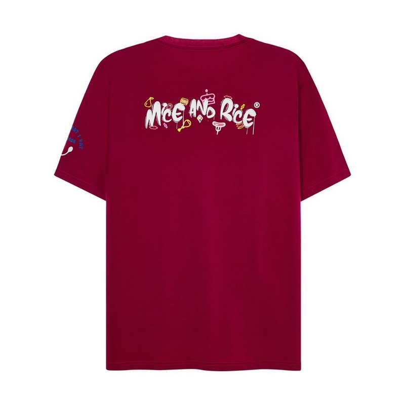 Áo thun Mice&amp;Rice Mini Food cotton 4 chiều
