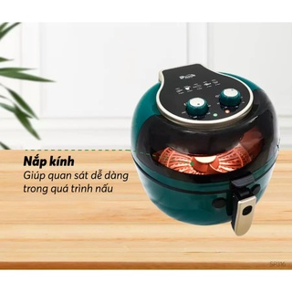 Nồi chiên không dầu 8l pl home pl - 8000 nướng chiên 360 độ bảo hành chính hãng