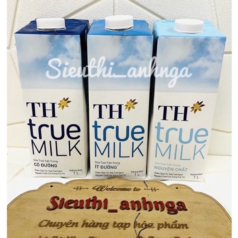 Sữa Tươi Tiệt Trùng TH True Milk Hộp 1 Lít Có Đường/K Đường(Date luôn mới)