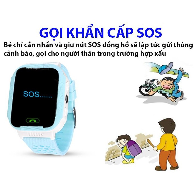 Đồng hồ thông minh màu hồng định vị trẻ em GPS – Smart Watch Q528 Tracker GPS Màu Hồng