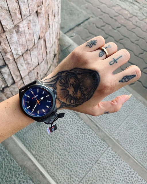Đồng hồ Curren nam màu đen nặng tay