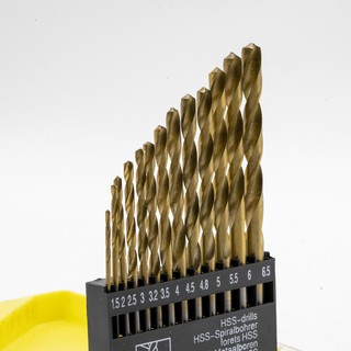 BỘ 13 MŨI KHOAN THÉP HSS (1.5 – 6.5mm) Chuyên Dùng Để Khoan Gỗ, Ngành Mộc