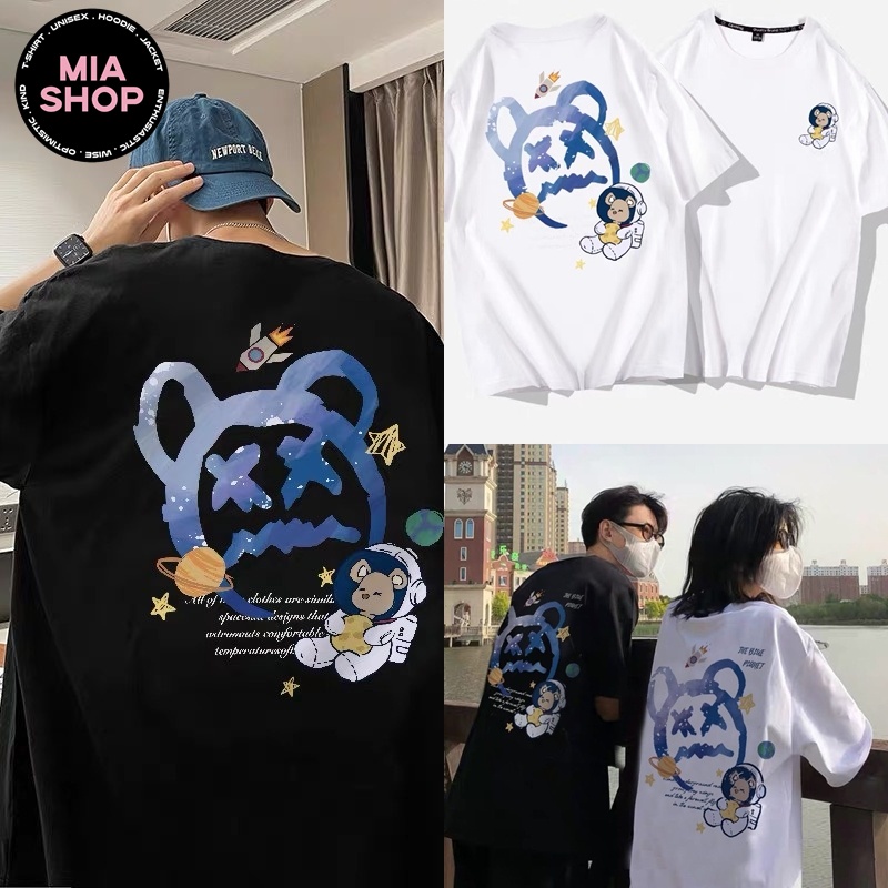 Áo thun tay lỡ MIA, Áo phông nữ form rộng dáng Unisex/Ulzzang mặc lẻ cặp nhóm hình GẤU