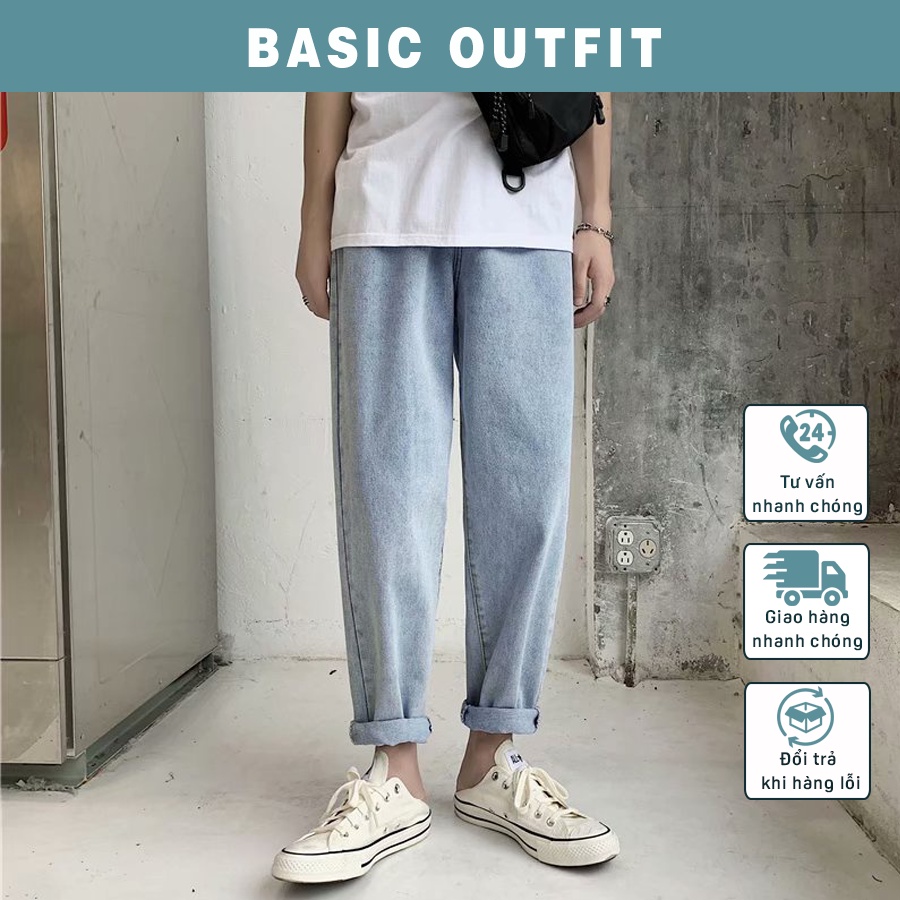 Quần Jean Ống Rộng thời trang Unisex form rộng vải mỏng thoáng mát mặc ống rộng thoải mái