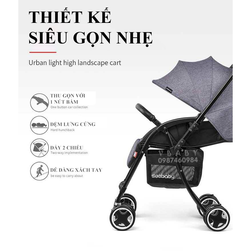 Xe Đẩy 2 chiều Seebaby T09A Đẳng Cấp, Sang Trọng