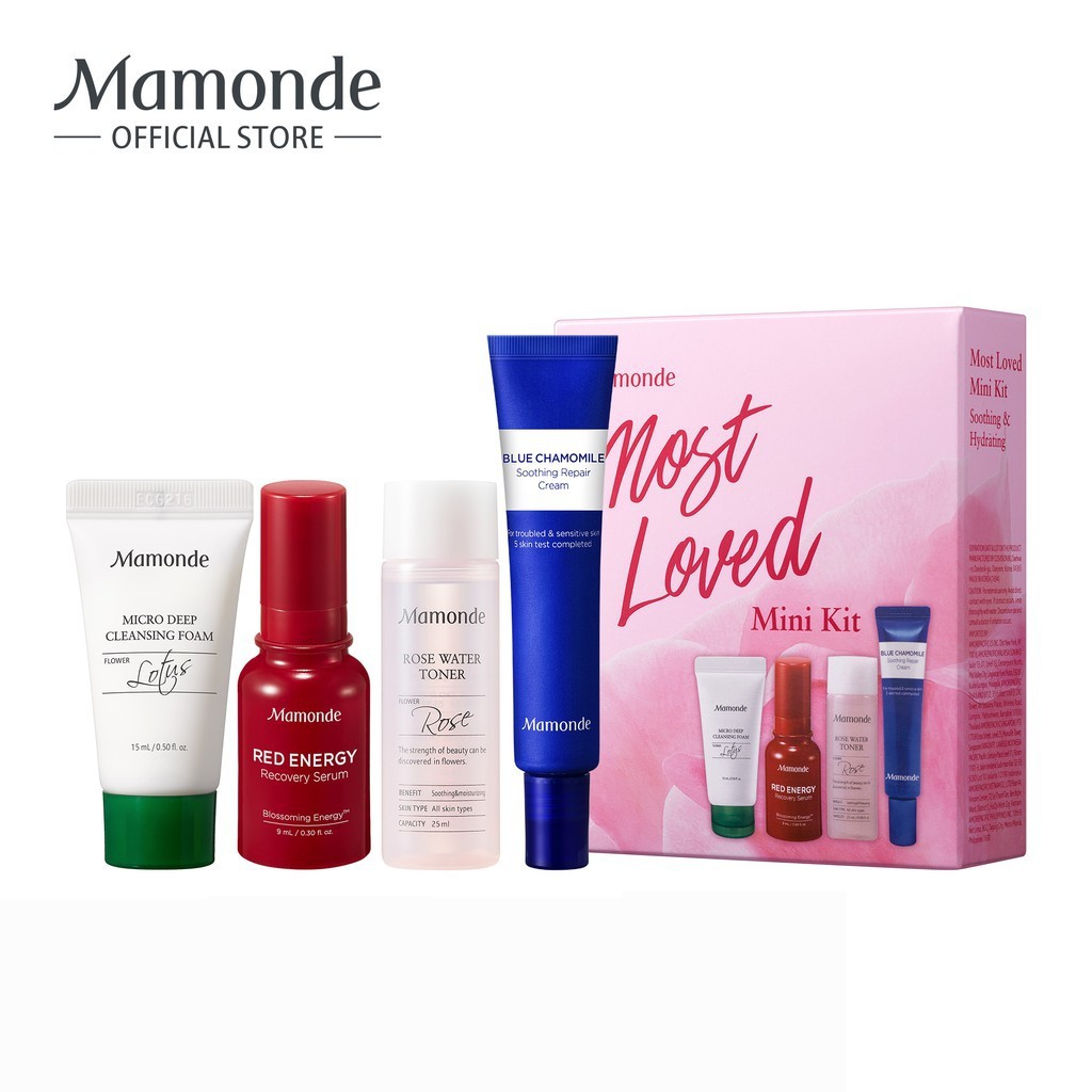Bộ sản phẩm dưỡng da được yêu thích nhất Mamonde Most Loved Mini Kit
