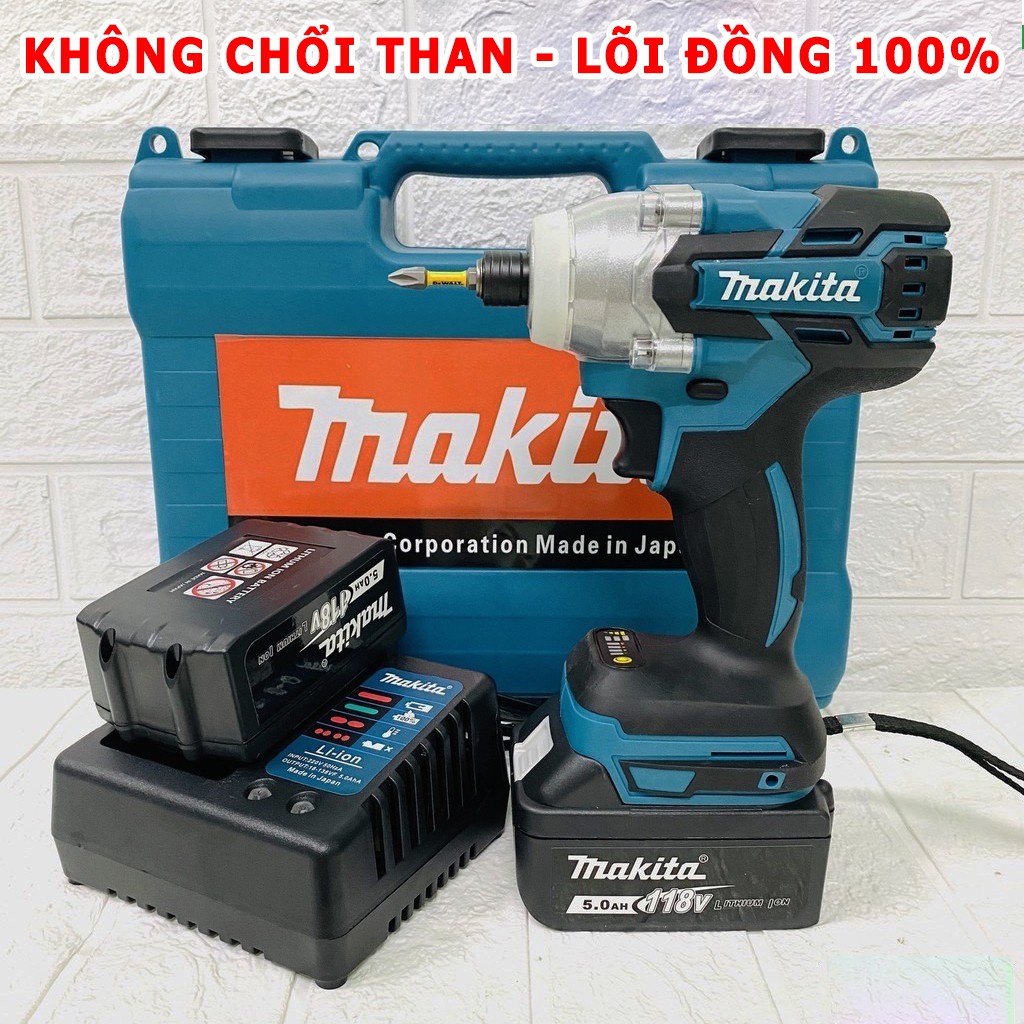 Máy chuyên bắn vít, chuyên bắn tôn dùng pin Mkt 118v KHÔNG CHỔI THAN