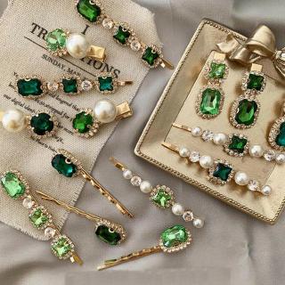 Kẹp tóc nữ pha lê ngọc trai kẹp tóc Barrette Stick Bobby Pin Phụ kiện tóc