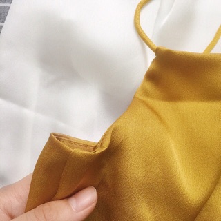Áo hai dây phi lụa cổ đổ - Áo ulzzang