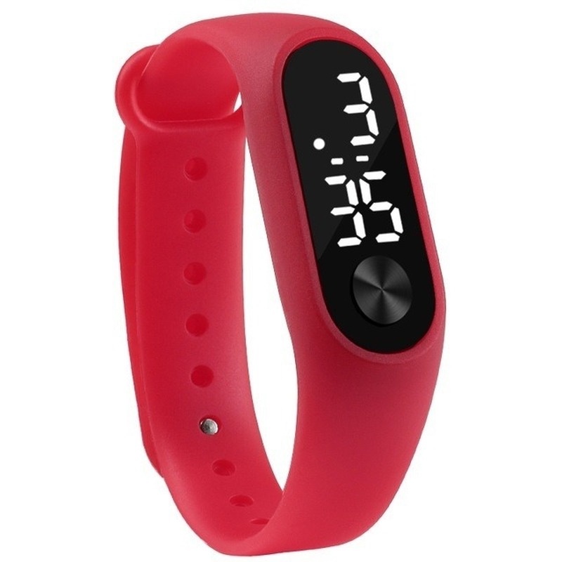 1 Đồng Hồ Đeo Tay Kỹ Thuật Số Dây silicone Màn Hình Cảm Ứng Dành Cho Nữ