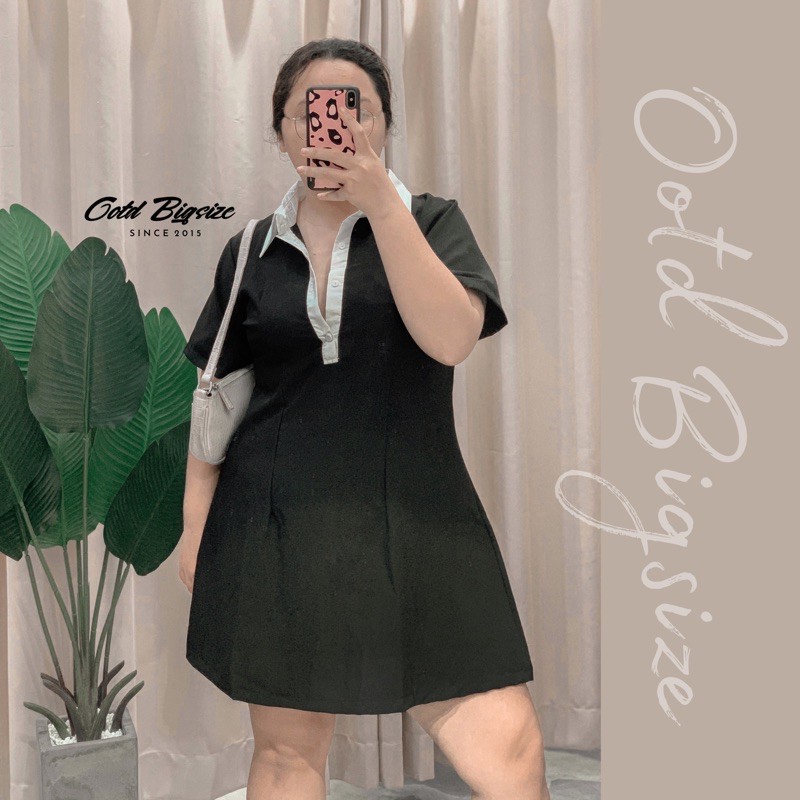 Đầm bigsize basic cổ polo