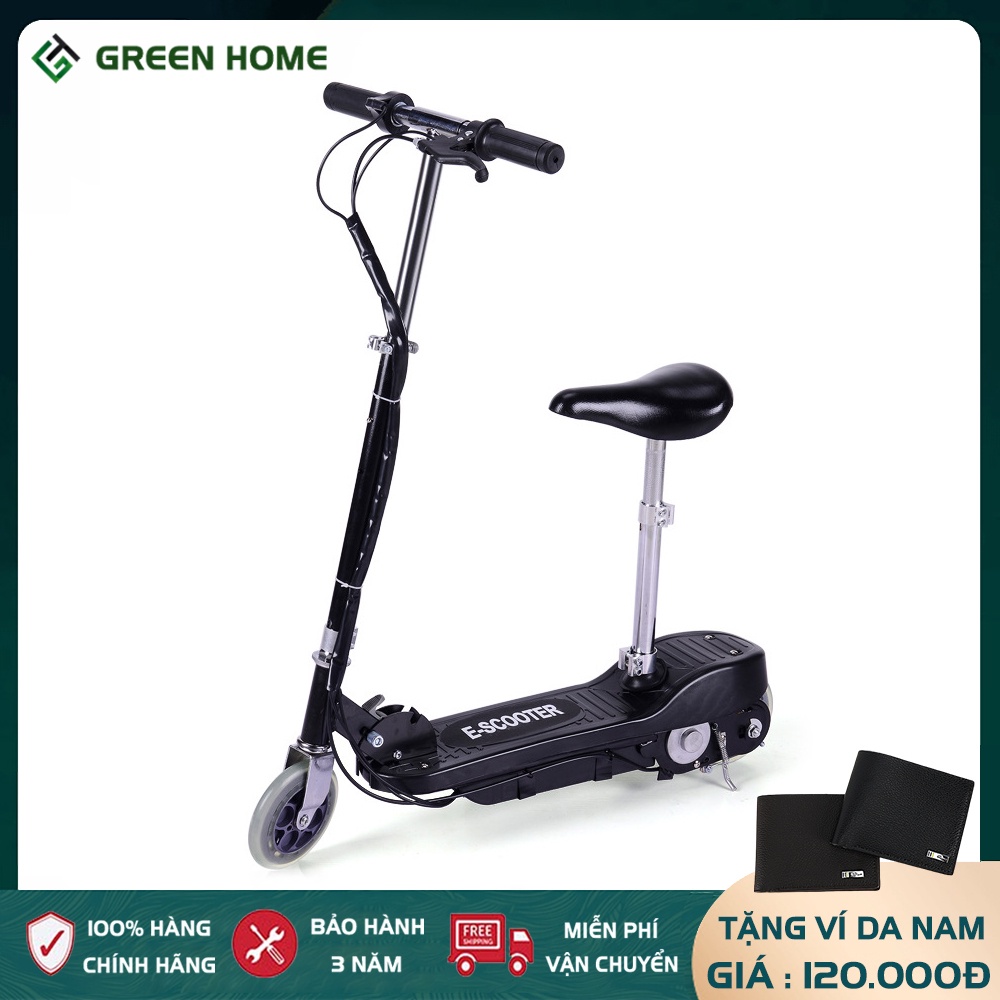 Xe điện mini E- SCOOTER phiên bản cao cấp gấp gọn, động cơ 120W, pin 4.5AH / 24V, tải trọng 80kg, tặng kèm giỏ đồ