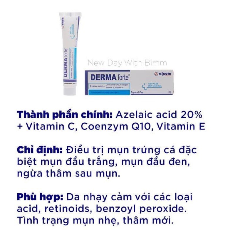 KEM DERMA FORTE - KEM NGỪA MỤN MỜ SẸO 15g