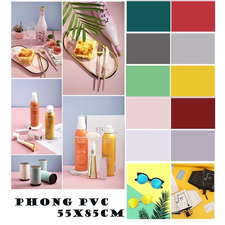 Giảm giá siêu rẻ_PHÔNG NỀN TRƠN 2 MẶT 2 MÀU,chụp ảnh sản phẩm. tấm nền bìa dày bề mặt tráng phủ pvc chống thấm nước