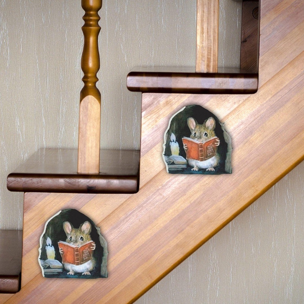 IVORY Decal dán tường Hình Chú Chuột Hoạt Hình Phong Cách Vintage