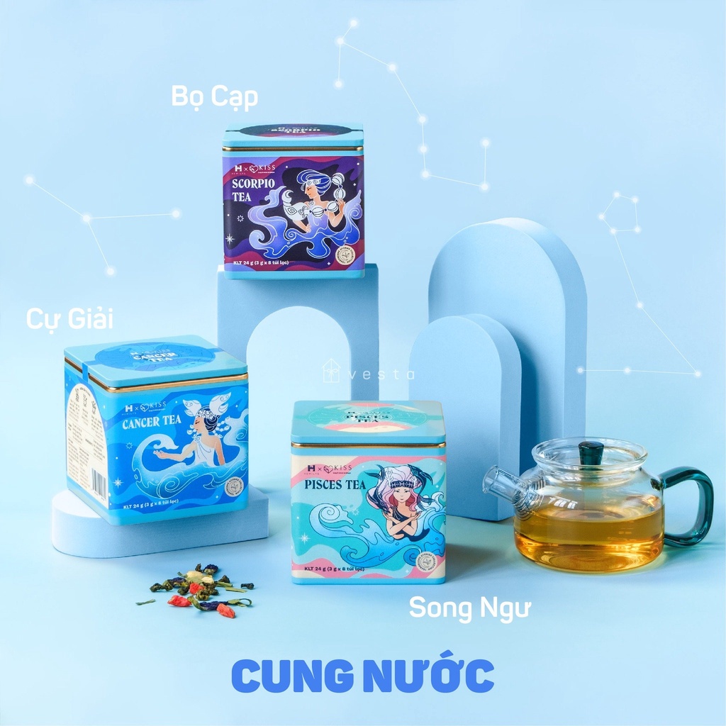 Set Quà 12 Vị Trà Hoa Thảo Mộc concept 12 Cung Hoàng Đạo Tearoscope Stories, Quà Sinh Nhật, Quà Tặng HEMILYS TEA 6g x 12