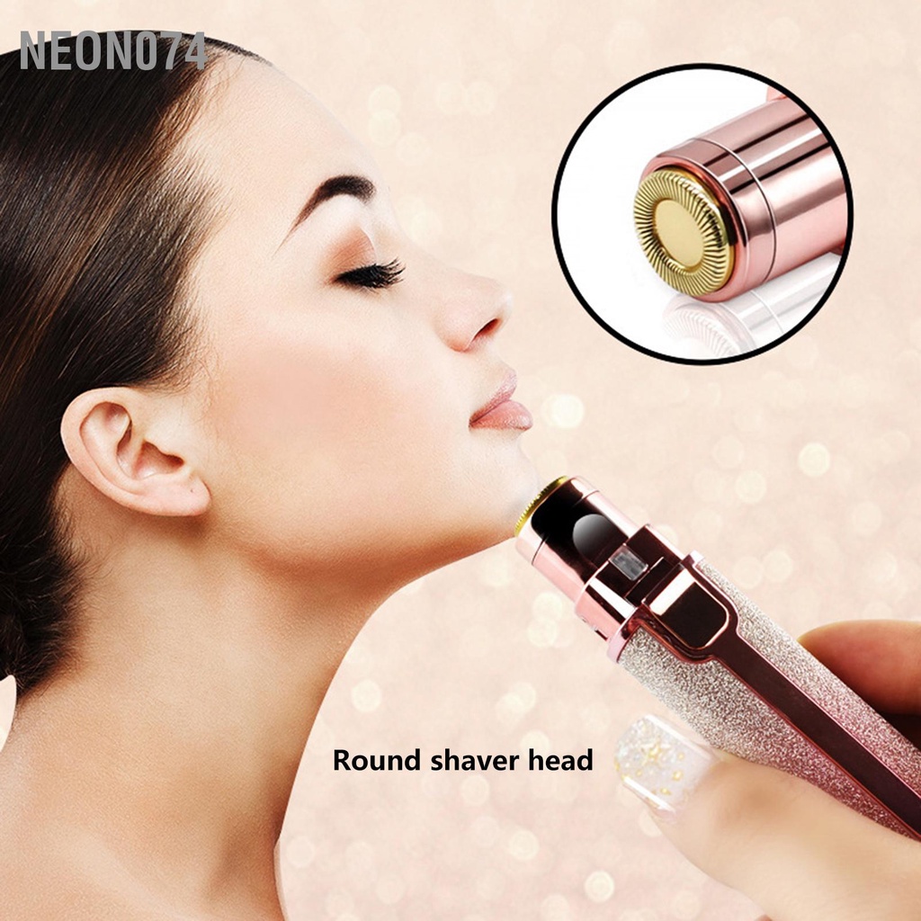 Neon074 Hair Remove Eyebrow Trimmer 2 In1 Remover Thiết bị tẩy lông di động trên cơ thể