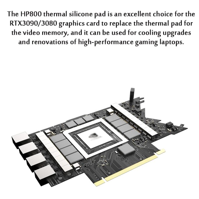 Tấm Đệm Nhiệt Silicone 12 8 Chống Dẫn Điện Cho Tản Nhiệt Laptop GPU CPU C