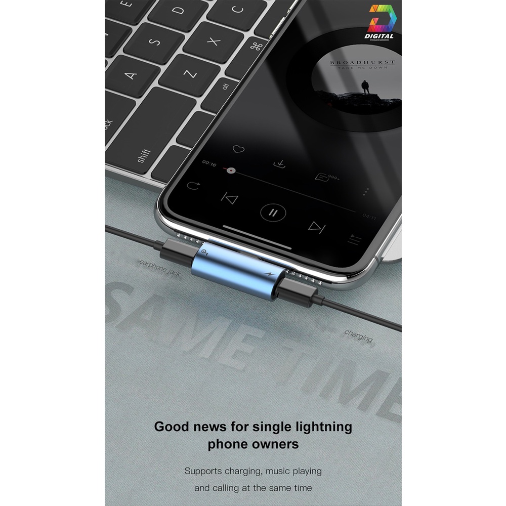 Jack Baseus L46 Chia Cổng Sạc 1 Ra 2 Có Hỗ Trợ Đàm Thoại Chính Hãng