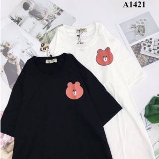 Áo thun SAY HAPPY gấu Brown 100 Cotton