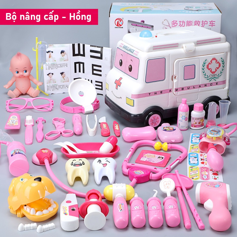 Đồ Chơi Dụng Cụ Y Tế Bác Sĩ Y Tá Nha Sĩ Khám Răng Cho Trẻ Em - Đồ Chơi Giáo Dục Cho Bé Trai Bé Gái A1