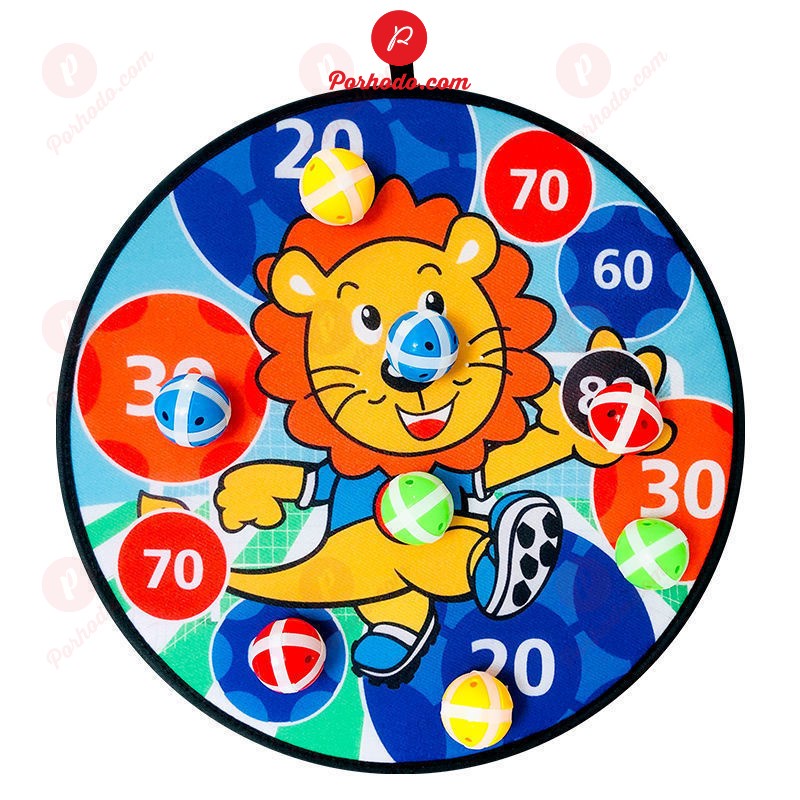 Đồ chơi Bảng ném bóng tròn ghi điểm + 8 bóng dính rèn luyện trí tuệ và vận động cho bé KB211104